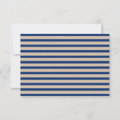 Blue Stripes Adult Only Wedding RSVP-kaart RSVP Kaartje (Achterkant)