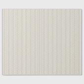 Blue Stripes and Interlocking Zig Zags on Cream Cadeaupapier (Vlak)