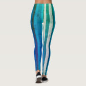 Blue Stripes Aqua Mod Leggings (Achterkant)
