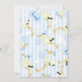 Blue Stripes Baby Boy Shower Kaart (Achterkant)