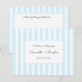 Blue Stripes Baby shower Advies, gebed Advieskaart (Voorkant / Achterkant)