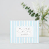 Blue Stripes Baby shower Advies, gebed Advieskaart (Staand voorkant)