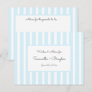 Blue Stripes Baby shower Advies, gebed Advieskaart