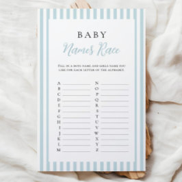 Blue Stripes Baby shower Baby Naam Race