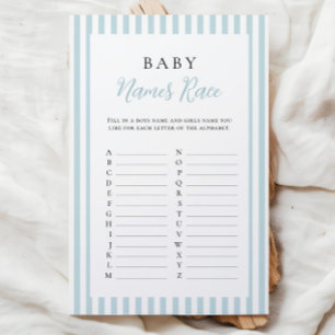 Blue Stripes Baby shower Baby Naam Race