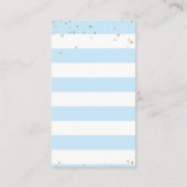 Blue Stripes Baby shower Luier Raffle Insert Informatiekaartje (Achterkant)