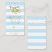 Blue Stripes Baby shower Luier Raffle Insert Informatiekaartje (Voorkant / Achterkant)