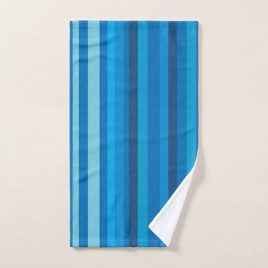 Blue Stripes Bathroom Towel Set Bad Handdoek (Handdoek)