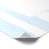 Blue Stripes Bear Baby Shower Welcome Poster (Hoek)