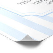 Blue Stripes Bear Customized sign Poster (Hoek)