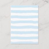 Blue Stripes Books voor Baby, baby shower Informatiekaartje (Achterkant)