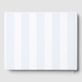 Blue Stripes Bow Crest Monogram Spring Wedding Gastenboek (Achterkant)