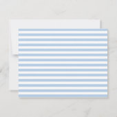 Blue Stripes briefpapier gepersonaliseerde uitnodi Kaart (Achterkant)