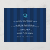 Blue stripes budget afstuderen 3 fotouitnodiging (Achterkant)
