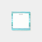 Blue Stripes CUSTOM Chic Monogram op maat Post-it® Notes (Voorkant)