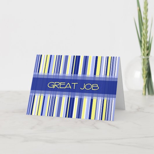 Blue Stripes dag Kaart voor administratieve profes (Voorkant)