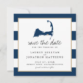 Blue Stripes Dennis Port Cape Cod Save the Date (Voorkant)