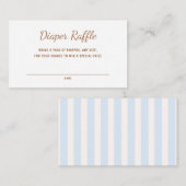 Blue Stripes Diaper Raffle Informatiekaartje (Voorkant / Achterkant)