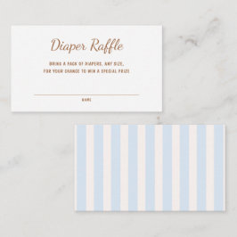 Blue Stripes Diaper Raffle Informatiekaartje