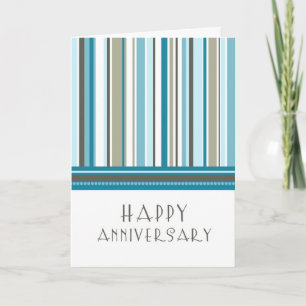 Blue Stripes Employee Jubileum Card Kaart