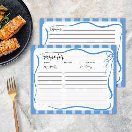 Blue Stripes en Citroenen Recept Kaart