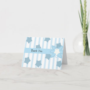 Blue Stripes en Stars Pattern Hartelijk dank Bedankkaart