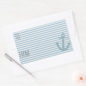 Blue Stripes Faux Glitter Anker Gift Label (Envelop)