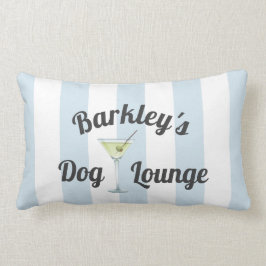 Blue Stripes Funny Personalized Dog Lounge Kussen