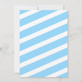 Blue Stripes Gold Little Pumpkin Herfst Baby showe Kaart (Achterkant)