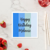 Blue Stripes Happy Birthday Servet (Insitu)