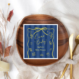 Blue Stripes Italian Themed Ciao Baby Servet