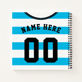 Blue Stripes Jersey Sjabloon Notitieboek Soccer Fo