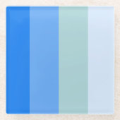 Blue Stripes Maritime Glazen Onderzetter (Voorkant)