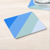 Blue Stripes Maritime Kartonnen Onderzetters (Schuin)