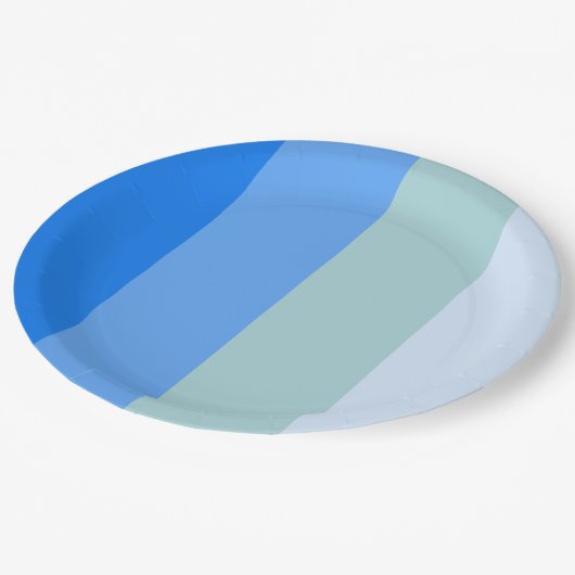 Blue Stripes Maritime Papieren Bordje (Gekanteld)