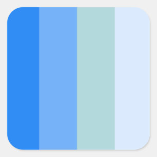 Blue Stripes Maritime Vierkante Sticker