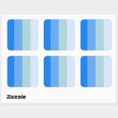Blue Stripes Maritime Vierkante Sticker (Vel)