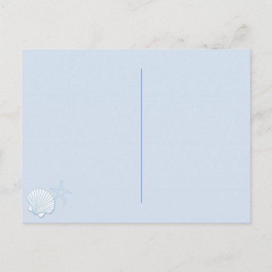 Blue Stripes Nautical Wedding Save the Date Aankondigingskaart (Achterkant)