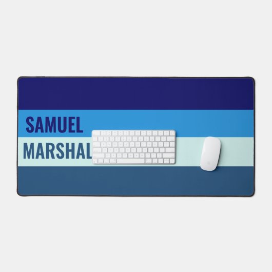 Blue Stripes Pattern Bureaumat (Keyboard & Muis)