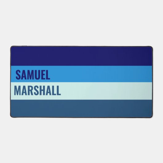 Blue Stripes Pattern Bureaumat (Voorkant)