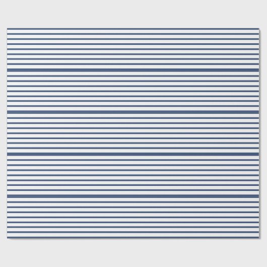 Blue Stripes Pattern Cadeaupapier (Vlak)