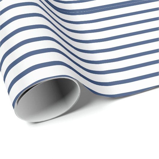 Blue Stripes Pattern Cadeaupapier (Rol Hoek)