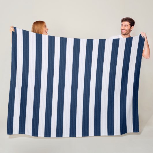 Blue Stripes Pattern Fleece Deken (In situ)