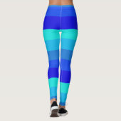 Blue Stripes Pattern Leggings (Achterkant)