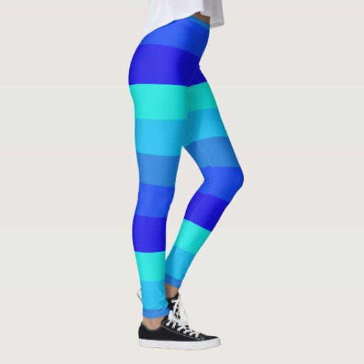 Blue Stripes Pattern Leggings (Rechts)