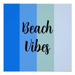 Blue Stripes Pattern Perfect Poster