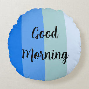 Blue Stripes Pattern Rond Kussen