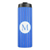 Blue Stripes Pattern Thermosbeker (Voorkant)