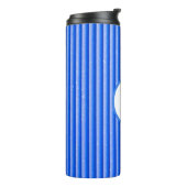 Blue Stripes Pattern Thermosbeker (Gedraaid links)