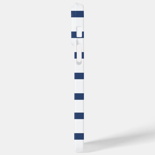 Blue Stripes Personalized Name Initiaal Case-Mate iPhone Case (Achterkant / Links)